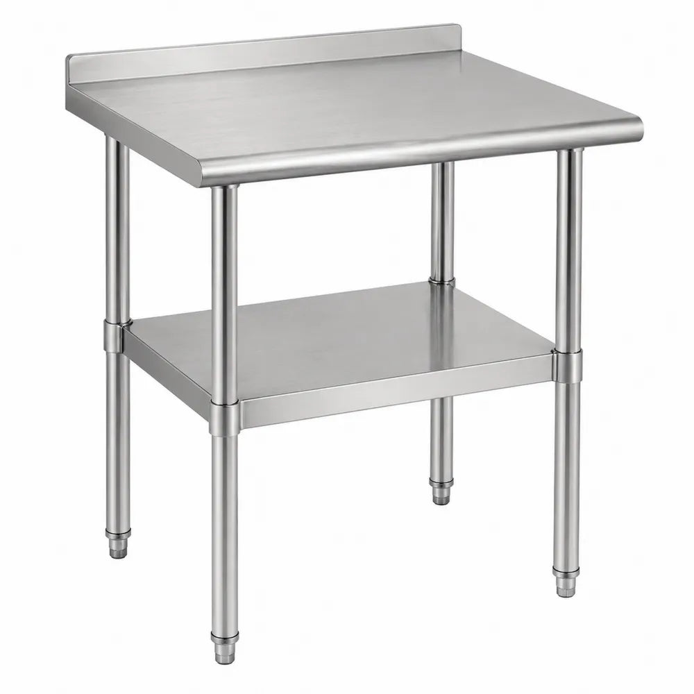 Edelstahl Arbeitstisch mit Ablage 100x60x85 cm