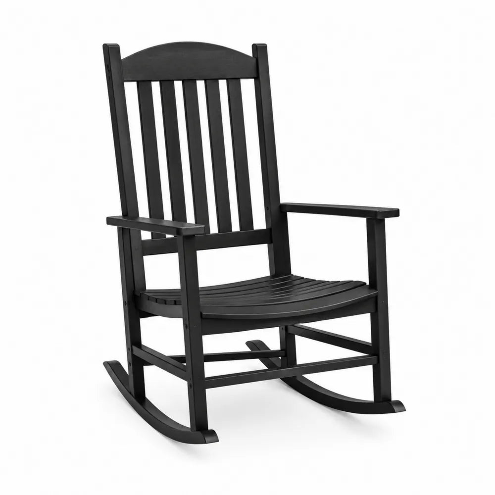 Schaukelstuhl aus Holz in Schwarz 74x90x105 cm