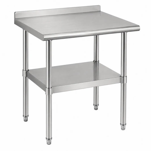 Edelstahl Arbeitstisch mit Ablage 100x60x85 cm