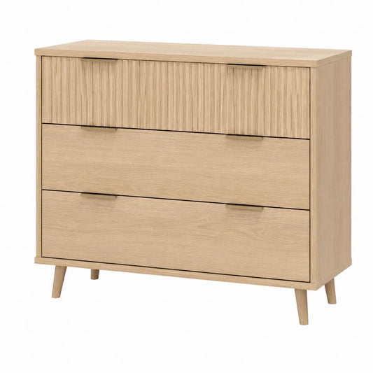 Kommode aus Eichenholz mit 3 Schubladen, 80x40x90cm